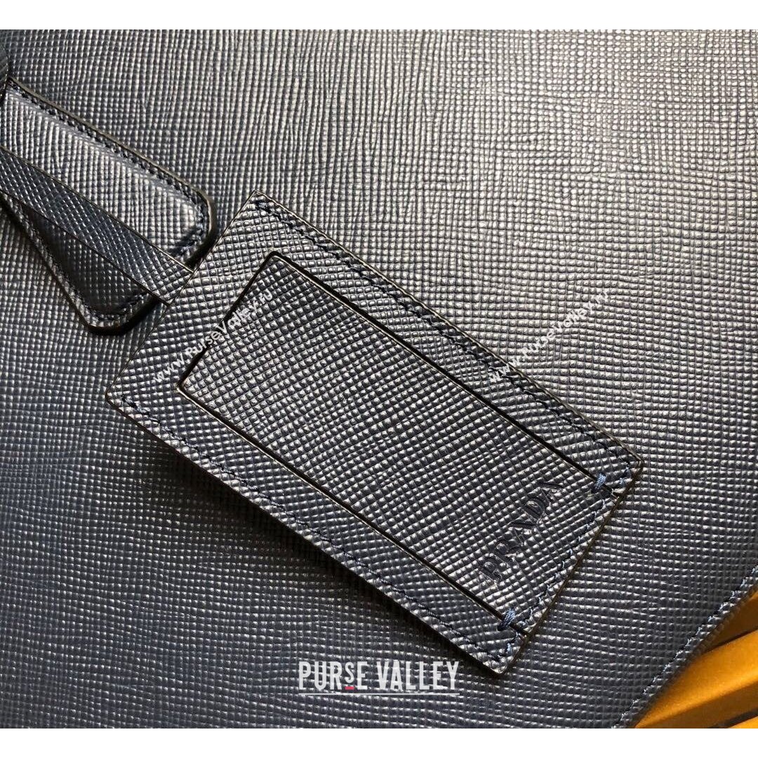 Prada Mens Saffiano Leather Business Briefcase Bag 2VE363 Dark Blue 2021 (YZ-21090916)