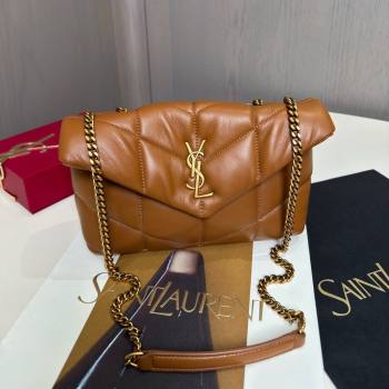 Saint Laurent Toy Puffer Bag in Lambskin 759337 Brown 2024 Top Quality (HS-24121309)