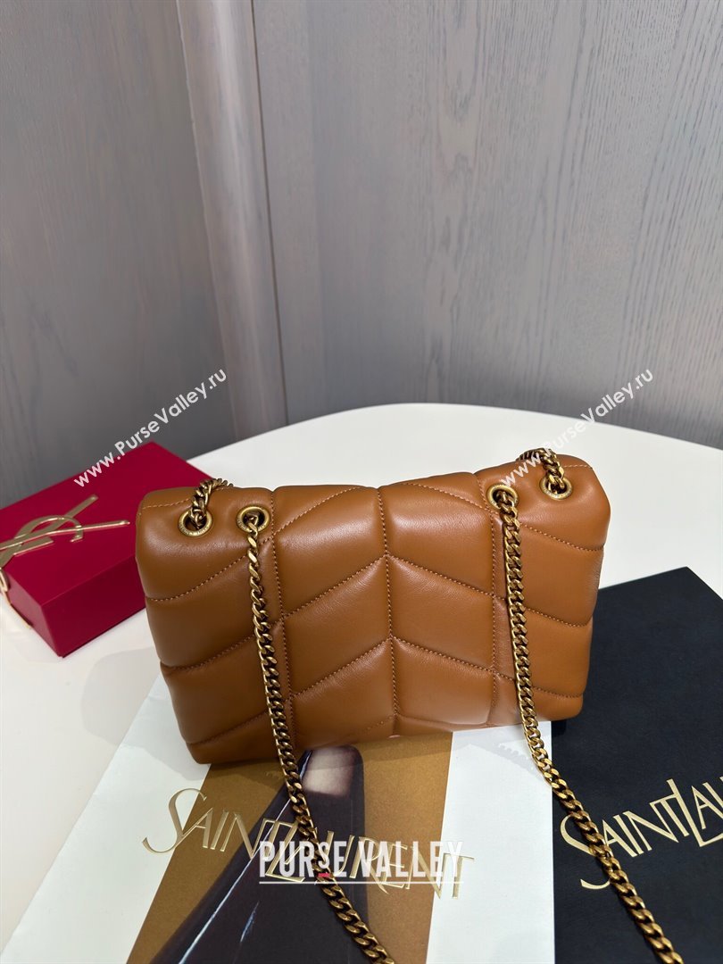 Saint Laurent Toy Puffer Bag in Lambskin 759337 Brown 2024 Top Quality (HS-24121309)