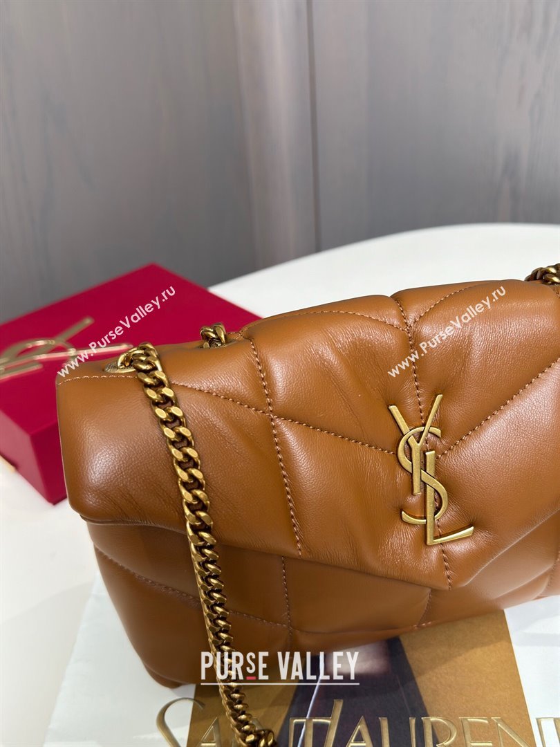 Saint Laurent Toy Puffer Bag in Lambskin 759337 Brown 2024 Top Quality (HS-24121309)