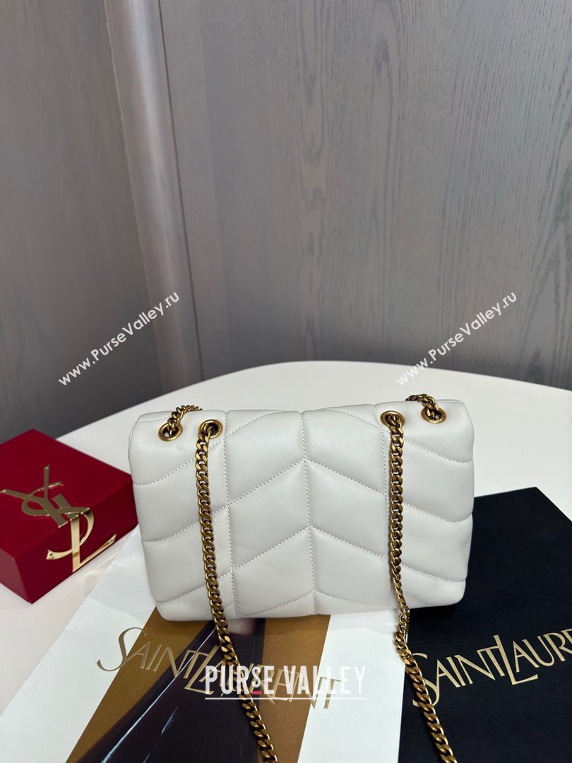 Saint Laurent Toy Puffer Bag in Lambskin 759337 White 2024 Top Quality (HS-24121310)