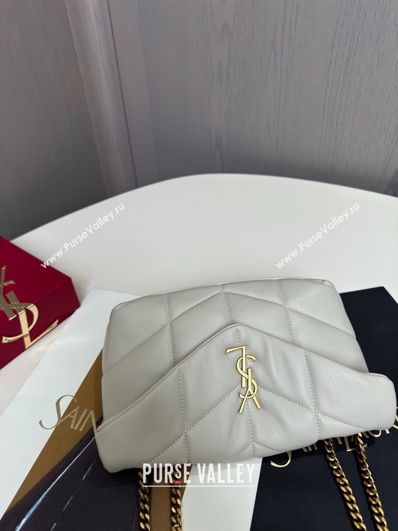 Saint Laurent Toy Puffer Bag in Lambskin 759337 White 2024 Top Quality (HS-24121310)