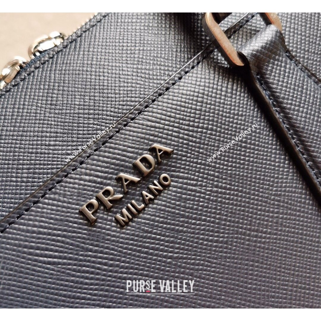 Prada Mens Saffiano Leather Business Briefcase Bag 2VE366 Dark Blue 2021 (YZ-21090918)