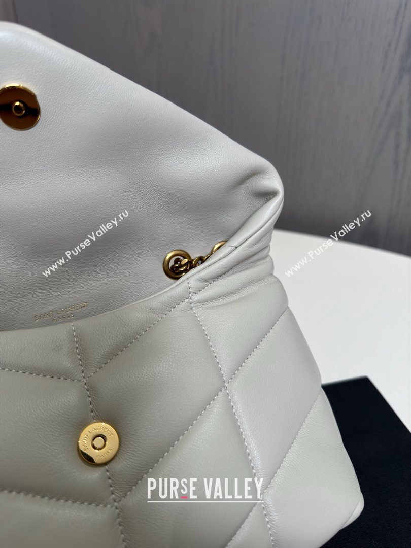 Saint Laurent Toy Puffer Bag in Lambskin 759337 White 2024 Top Quality (HS-24121310)