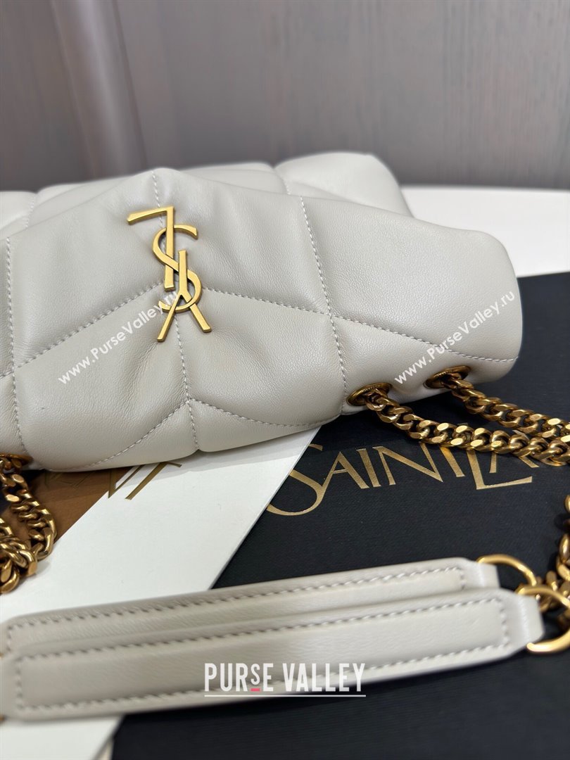 Saint Laurent Toy Puffer Bag in Lambskin 759337 White 2024 Top Quality (HS-24121310)