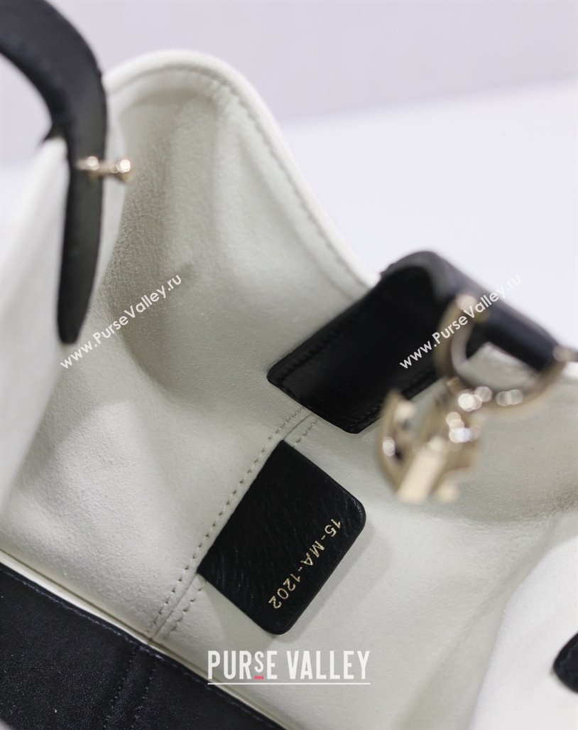 Dior Small Toujours Tote bag in Printed Canvas White/Black 2024 (XXG-240312074)