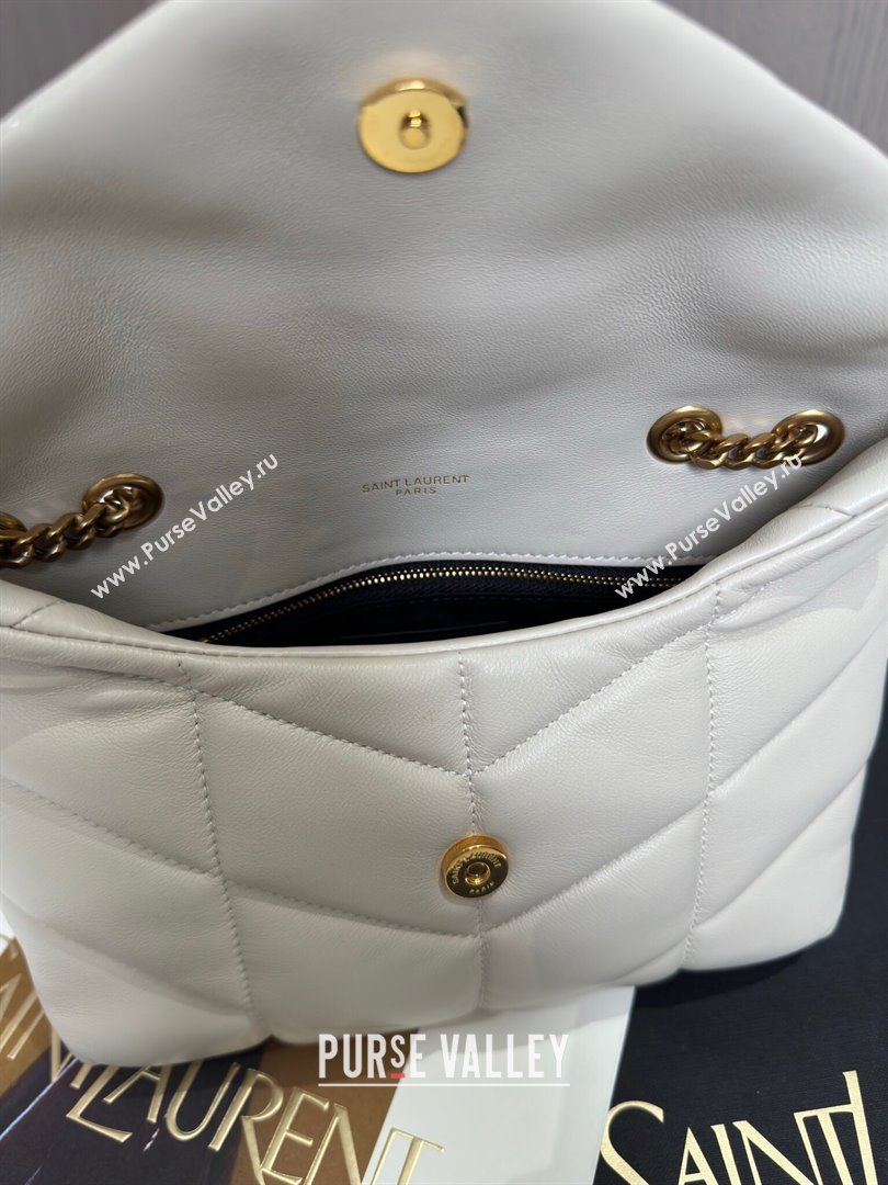 Saint Laurent Toy Puffer Bag in Lambskin 759337 White 2024 Top Quality (HS-24121310)