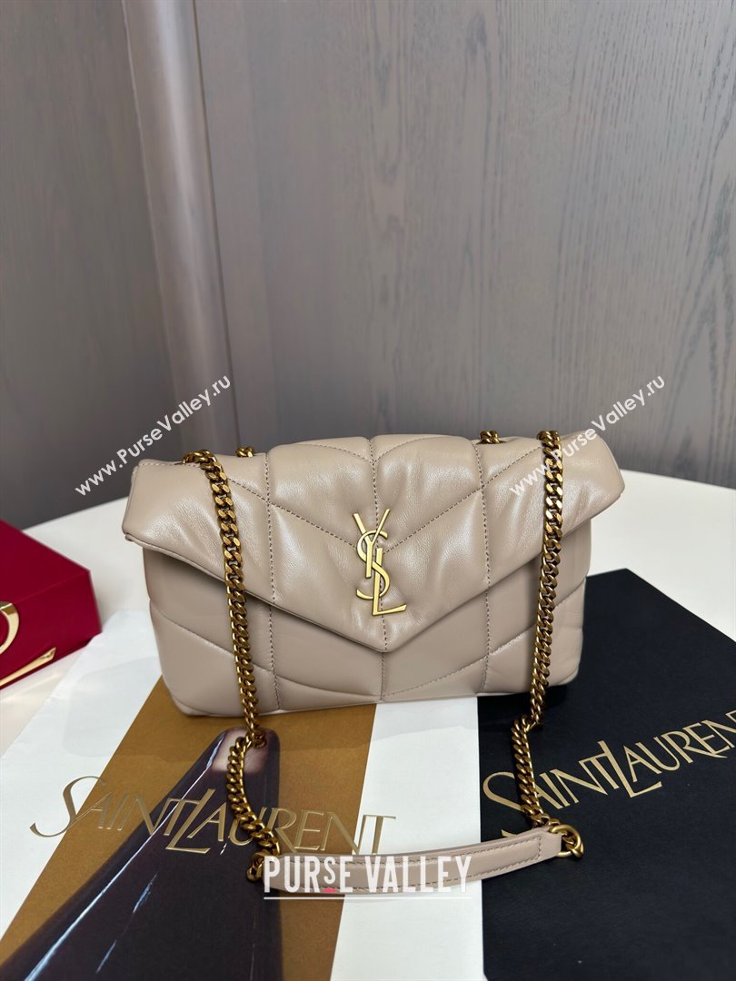 Saint Laurent Toy Puffer Bag in Lambskin 759337 Beige 2024 Top Quality (HS-24121311)