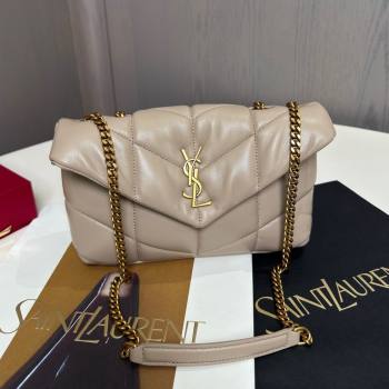 Saint Laurent Toy Puffer Bag in Lambskin 759337 Beige 2024 Top Quality (HS-24121311)