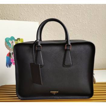 Prada Mens Saffiano Leather Business Briefcase Bag 2VH1026 Dark Blue 2021 (YZ-21090920)