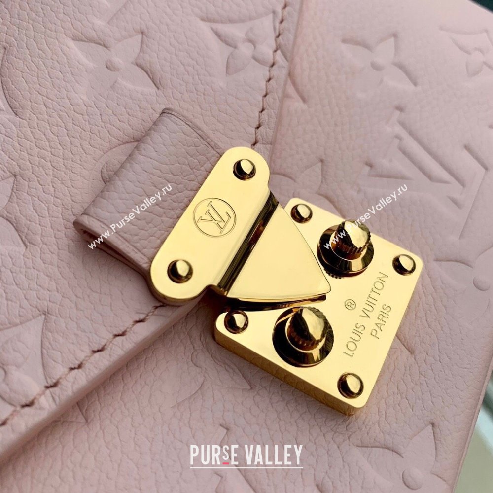 Louis Vuitton Pochette Metis East West Bag in Monogram Grained Calfskin M47045 Pink 2024 (K-24061719)