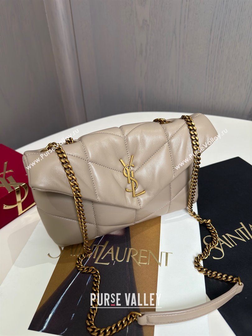 Saint Laurent Toy Puffer Bag in Lambskin 759337 Beige 2024 Top Quality (HS-24121311)