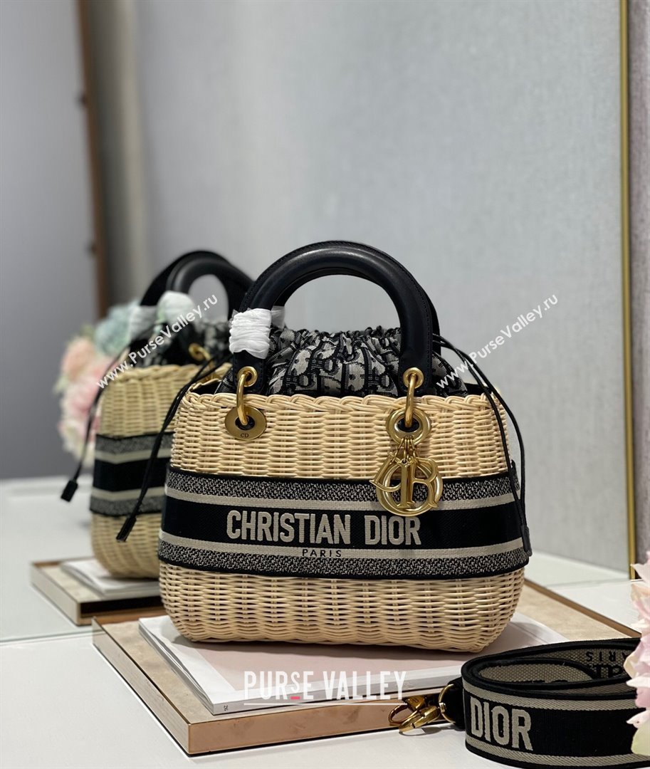 Dior Lady Dior Wicker Basket Bag Beige 2021 (BINF-21102039)