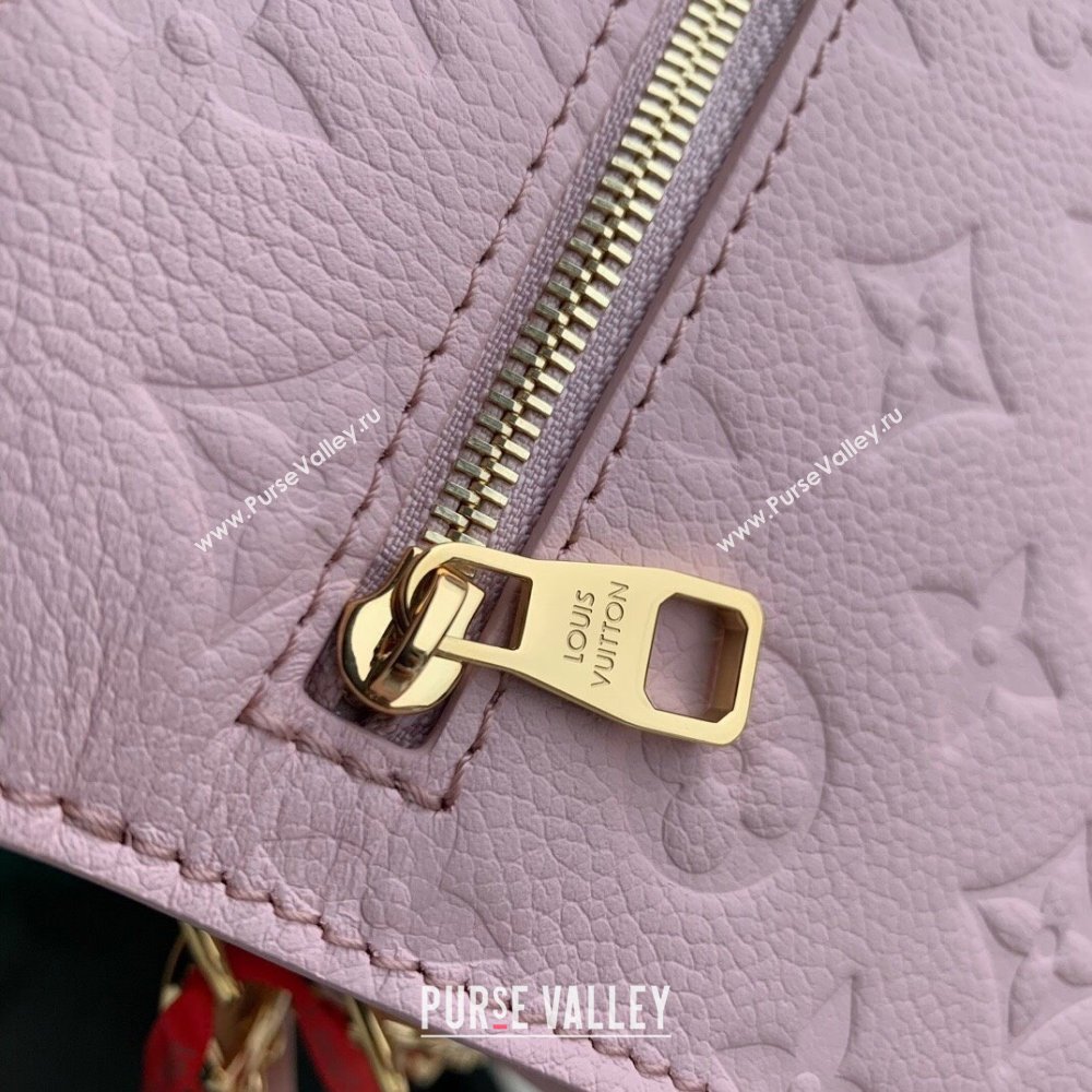 Louis Vuitton Pochette Metis East West Bag in Monogram Grained Calfskin M47045 Pink 2024 (K-24061719)