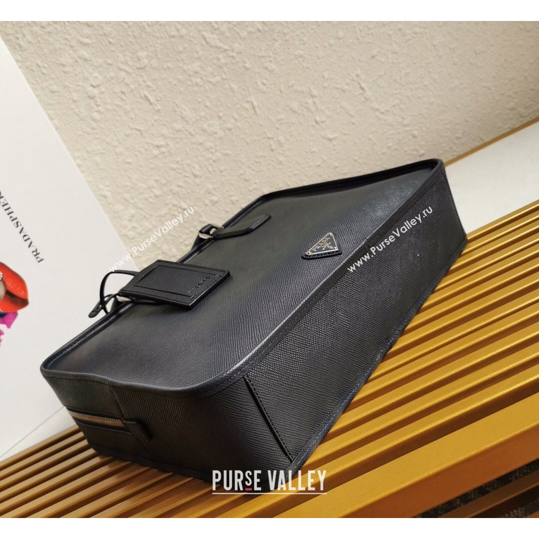 Prada Mens Saffiano Leather Business Briefcase Bag 2VH1026 Dark Blue 2021 (YZ-21090920)