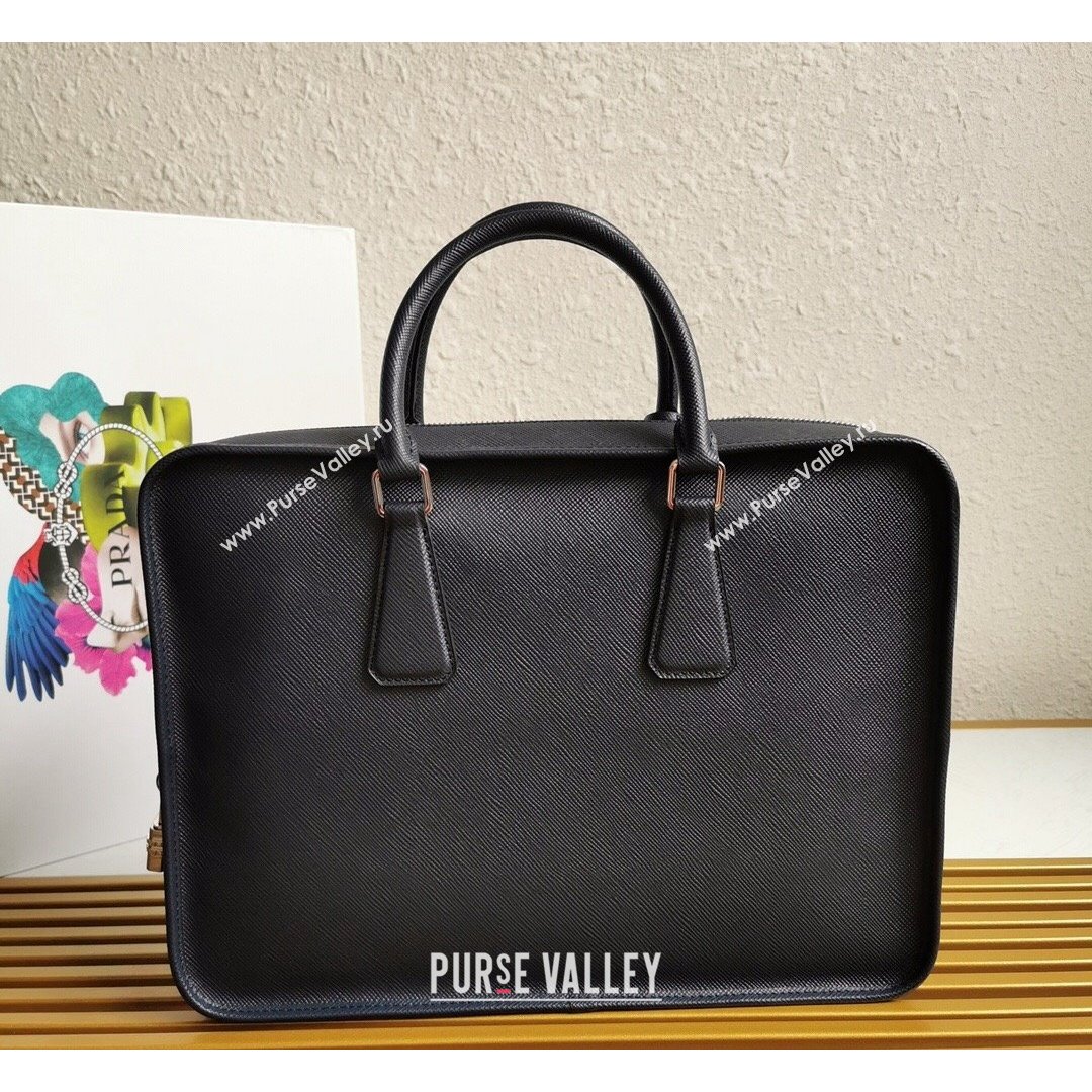 Prada Mens Saffiano Leather Business Briefcase Bag 2VH1026 Dark Blue 2021 (YZ-21090920)