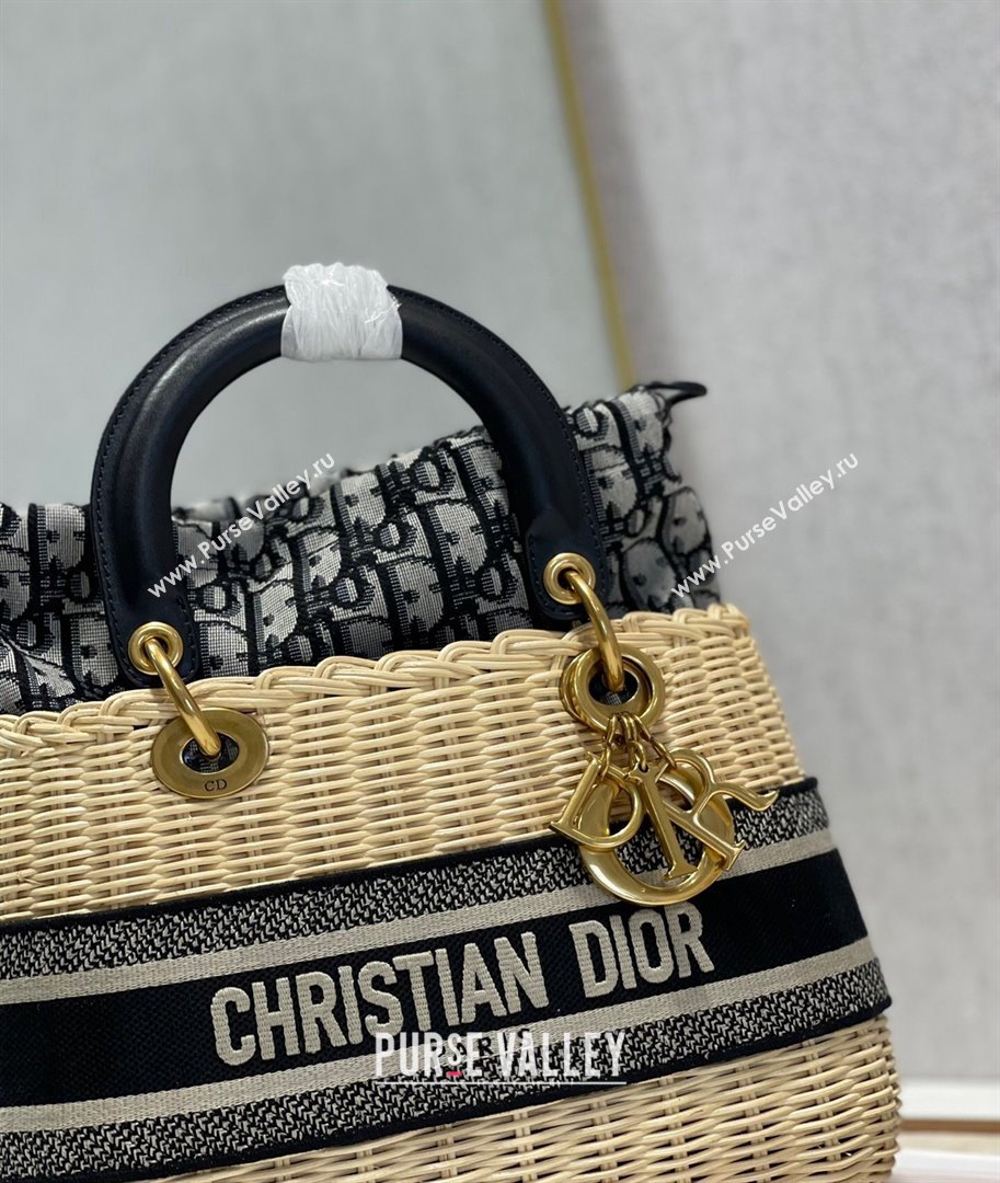 Dior Lady Dior Wicker Basket Bag Beige 2021 (BINF-21102039)