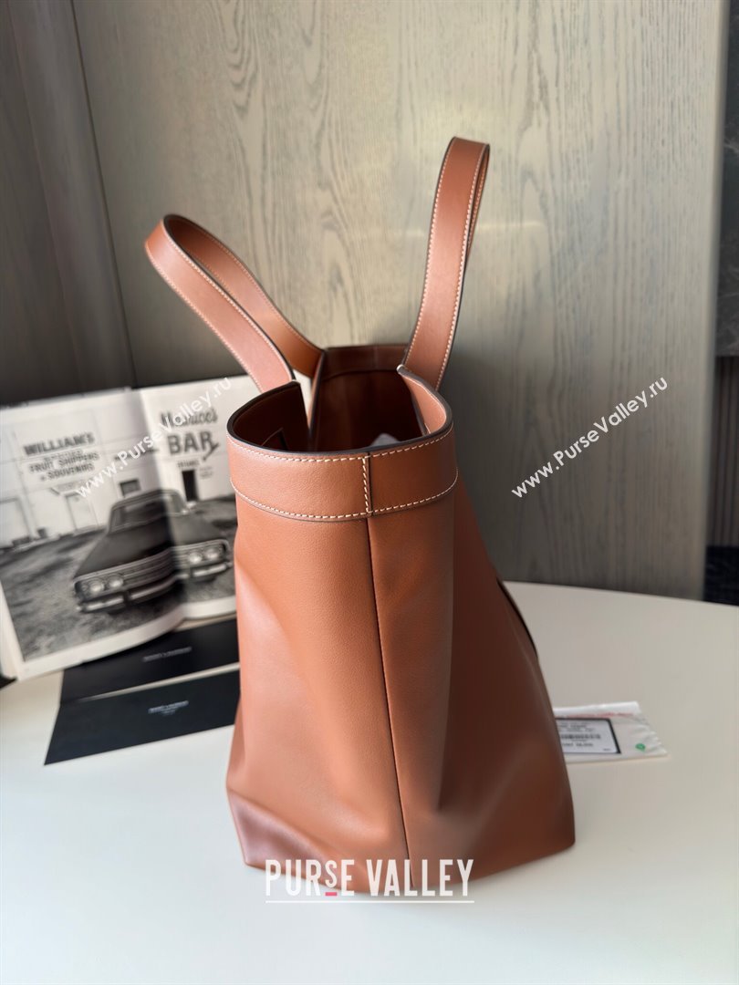 Saint Laurent Y Tote Bag in Finely Grained Leather 817602 Brown 2024 Top Quality (HS-24121319)