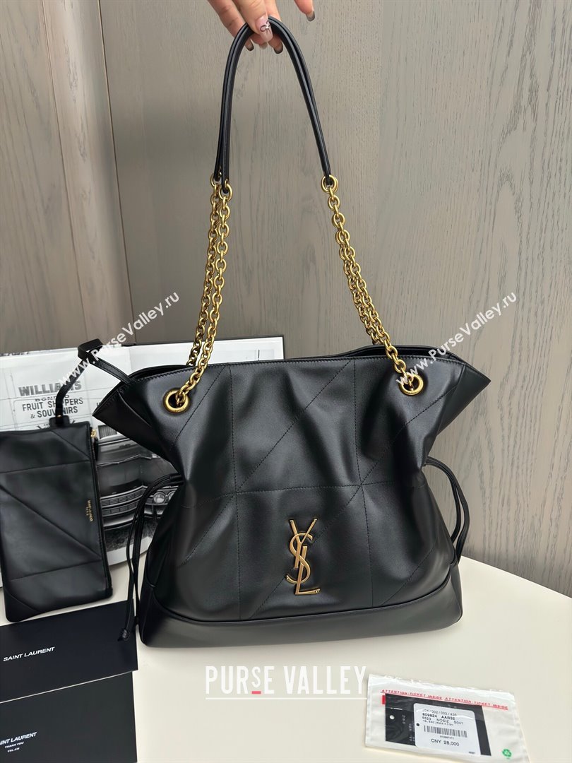 Saint Laurent Jamie 4.3 Large Pochon Tote Bag in Lambskin 809824 Black 2024 Top Quality (HS-24121314)