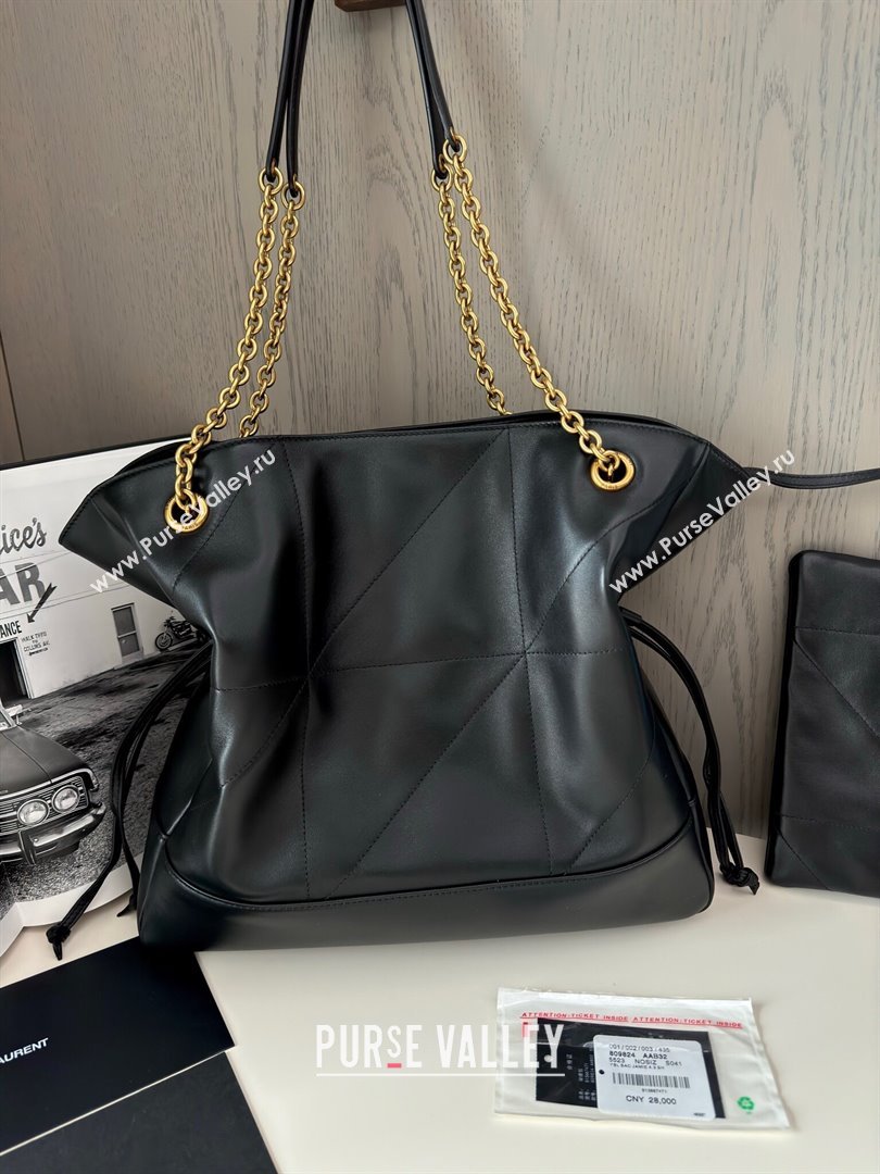 Saint Laurent Jamie 4.3 Large Pochon Tote Bag in Lambskin 809824 Black 2024 Top Quality (HS-24121314)