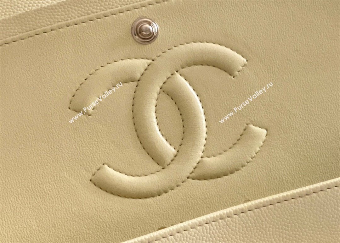 Chanel Grained Calfskin Medium Classic Flap Bag A01112 Chick Yellow/Light Gold 2024 Original Quality (MHE-24061801)