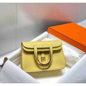 Hermes Halzan 25cm Bag in Togo Calfskin Chick Yellow 2024 H092501 (FLB-240925003)