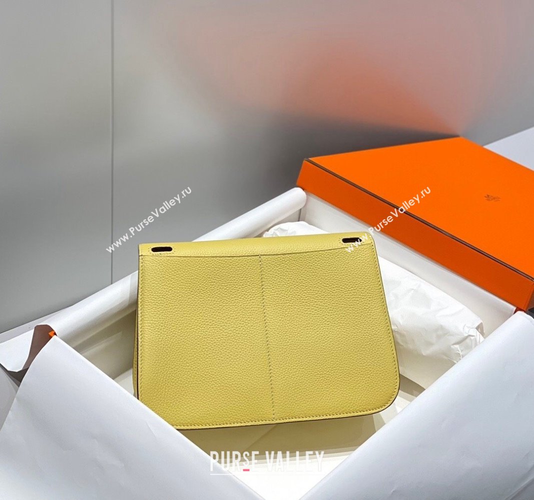 Hermes Halzan 25cm Bag in Togo Calfskin Chick Yellow 2024 H092501 (FLB-240925003)