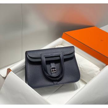 Hermes Halzan 25cm Bag in Togo Calfskin Midnight Blue 2024 H092501 (FLB-240925004)