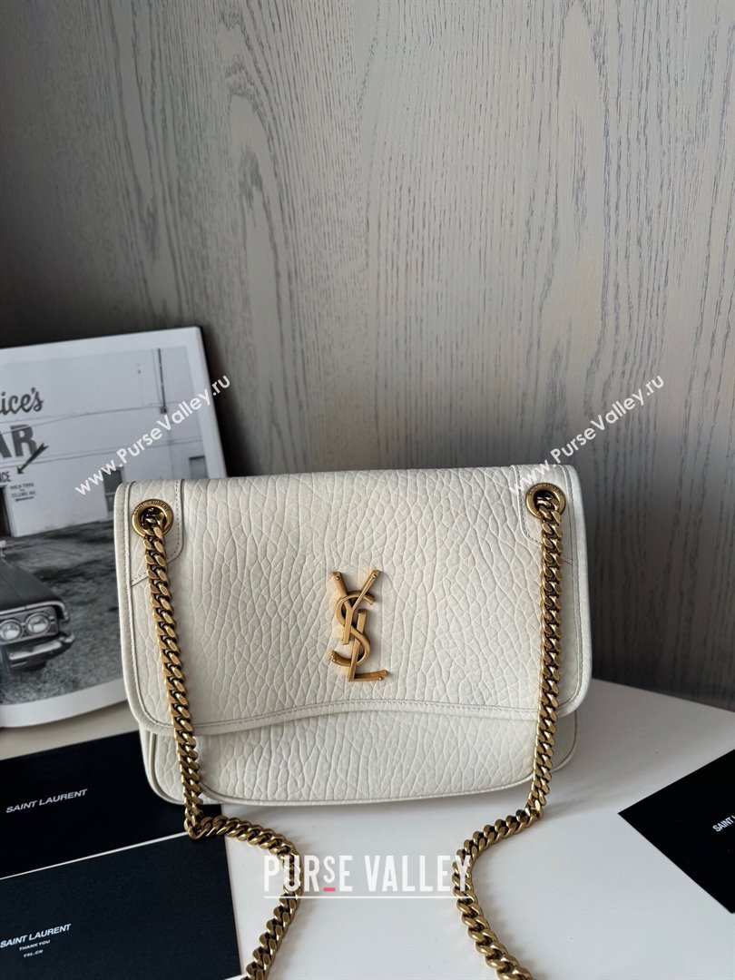 Saint Laurent Medium Niki Bag in Grained Lambskin 633178 White 2024 Top Quality (HS-24121316)