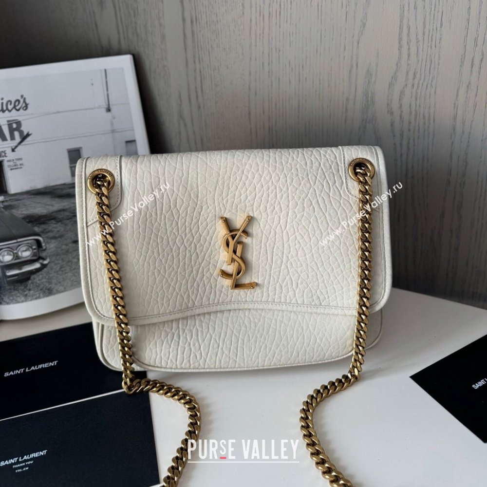 Saint Laurent Medium Niki Bag in Grained Lambskin 633178 White 2024 Top Quality (HS-24121316)