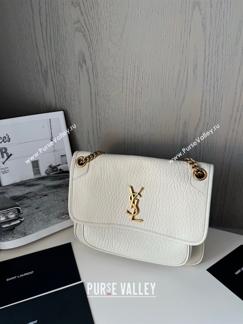 Saint Laurent Medium Niki Bag in Grained Lambskin 633178 White 2024 Top Quality (HS-24121316)