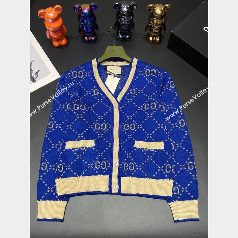 Gucci Wool Cashmere Cardigan G102311 Blue 2023 (Q-23102311)