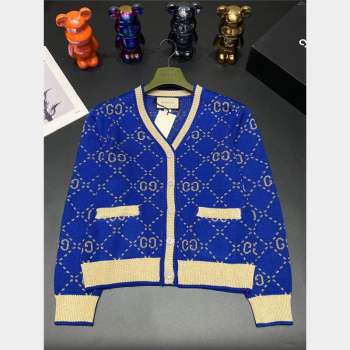 Gucci Wool Cashmere Cardigan G102311 Blue 2023 (Q-23102311)