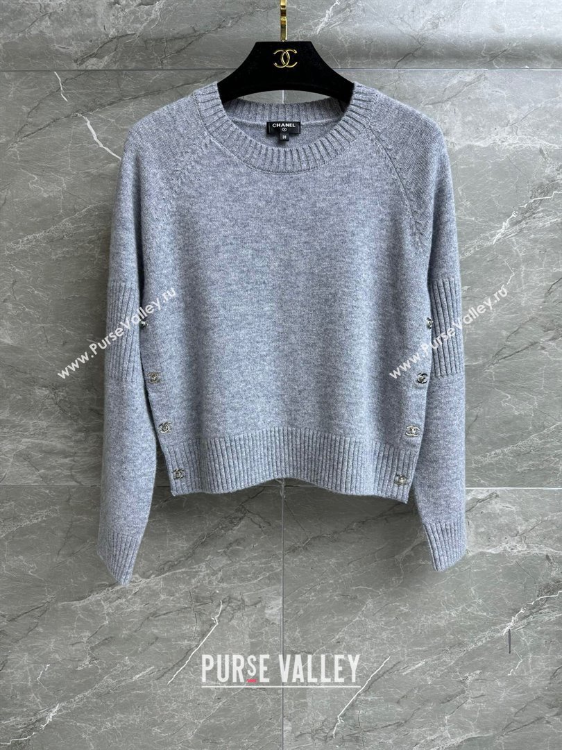 Chanel Cashmere Sweater CH92402 Grey 2024 (Q-24092403)