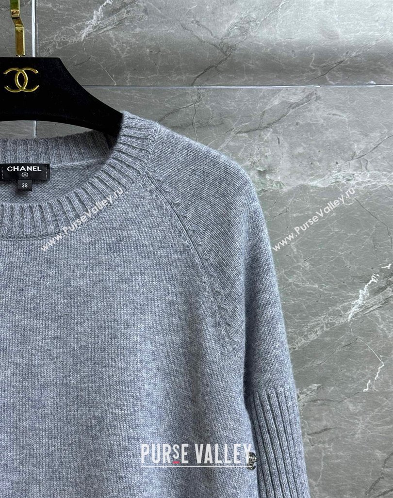 Chanel Cashmere Sweater CH92402 Grey 2024 (Q-24092403)