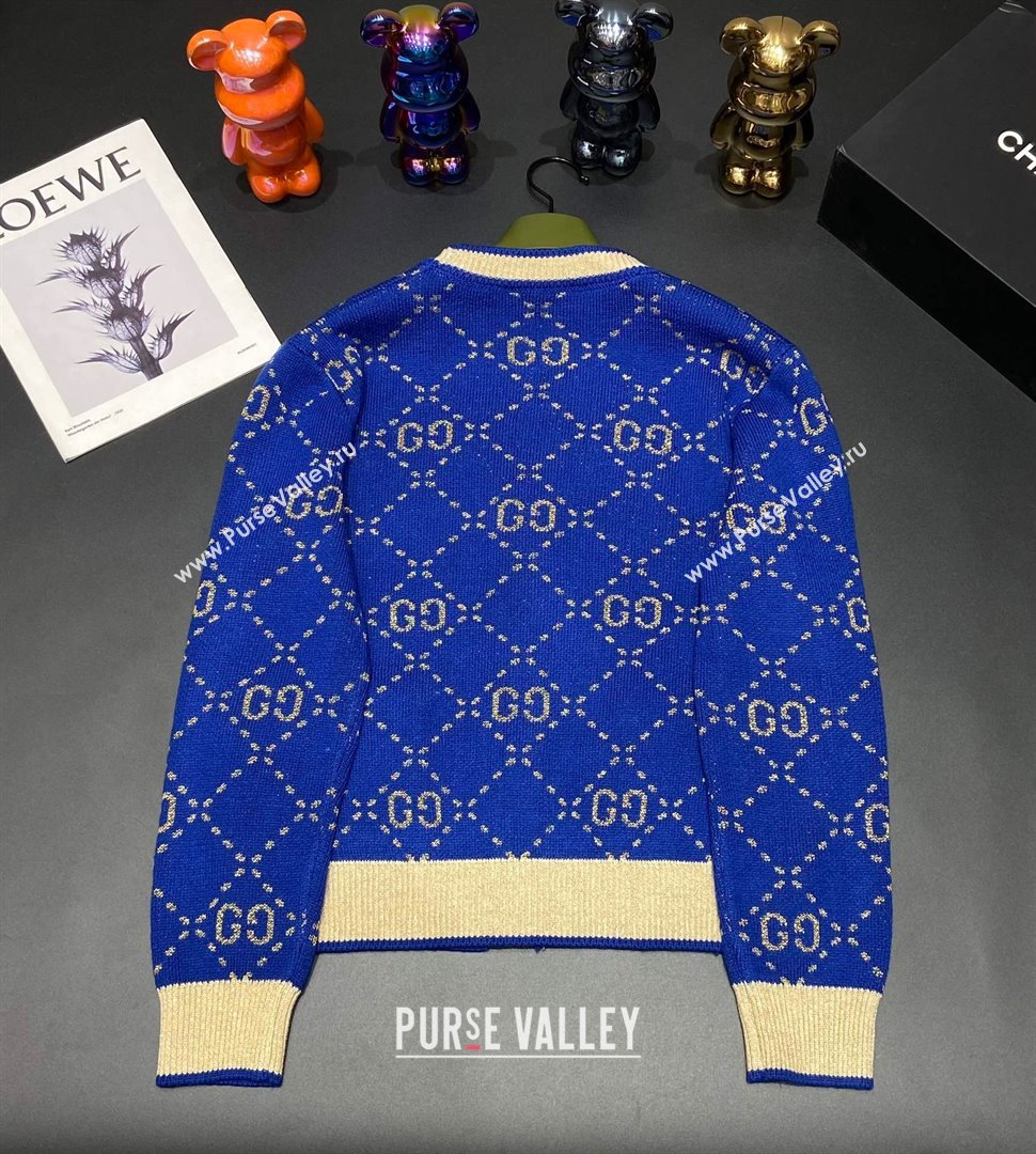 Gucci Wool Cashmere Cardigan G102311 Blue 2023 (Q-23102311)