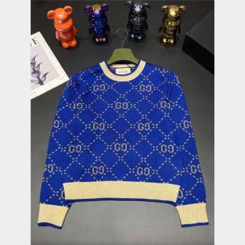 Gucci Wool Cashmere Sweater G102310 Blue 2023 (Q-23102310)