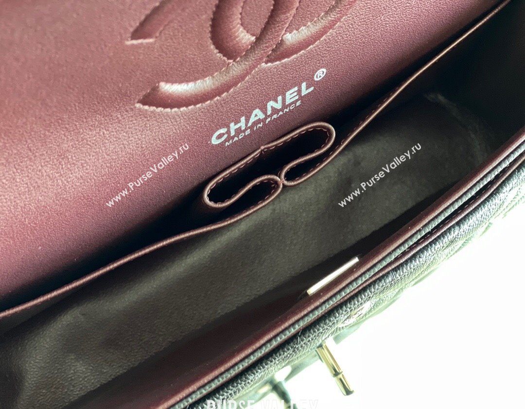 Chanel Grained Calfskin Medium Classic Flap Bag A01112 Black/silver 2024 Original Quality (MHE-24061805)