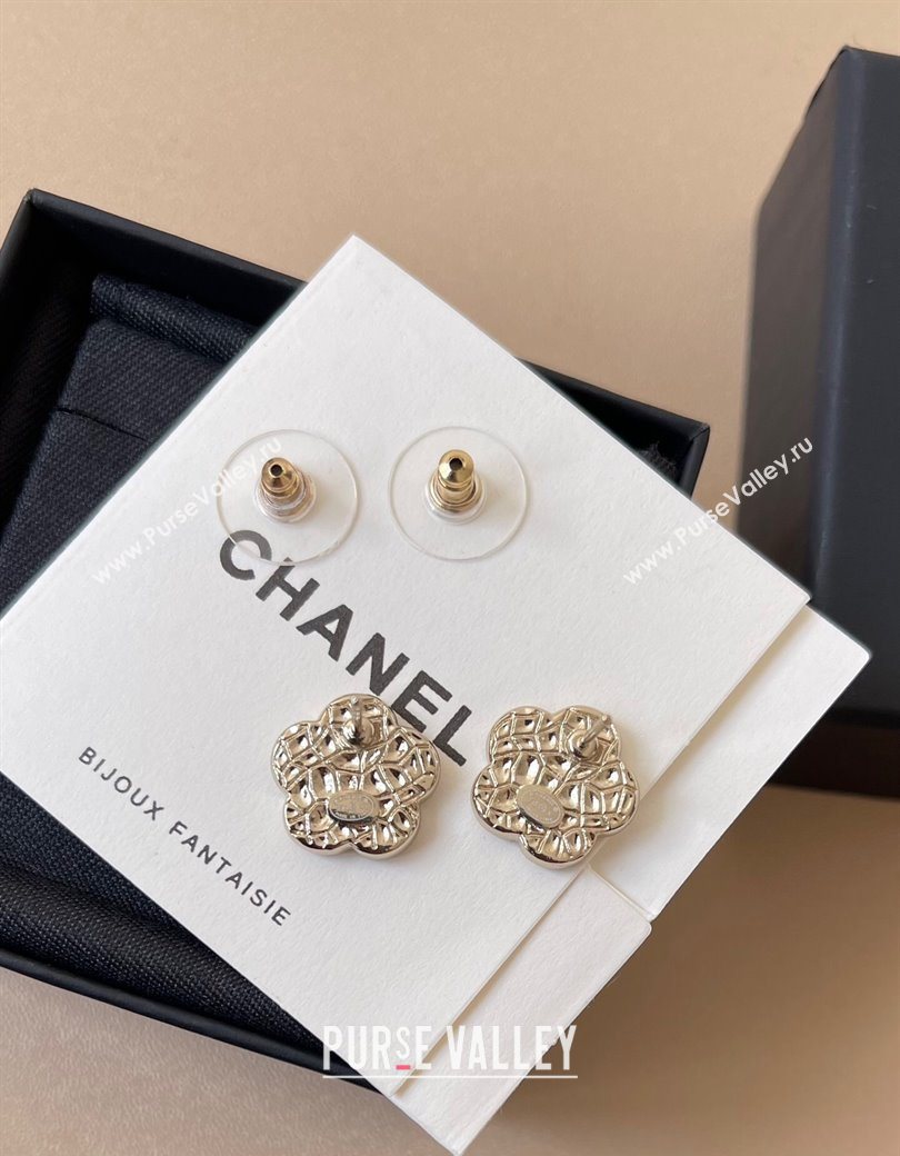 Chanel Red Bloom Studs Earrings 2025 0725 (YF-250725121)