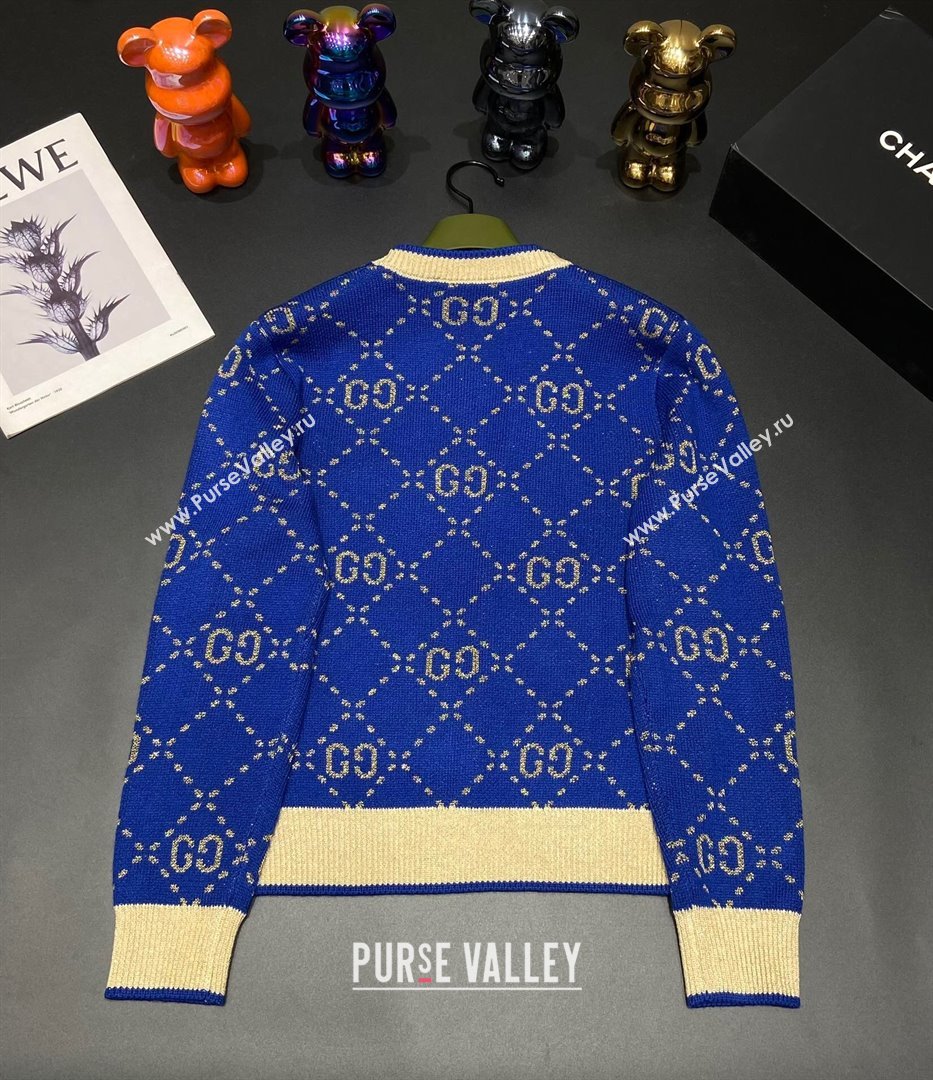 Gucci Wool Cashmere Sweater G102310 Blue 2023 (Q-23102310)