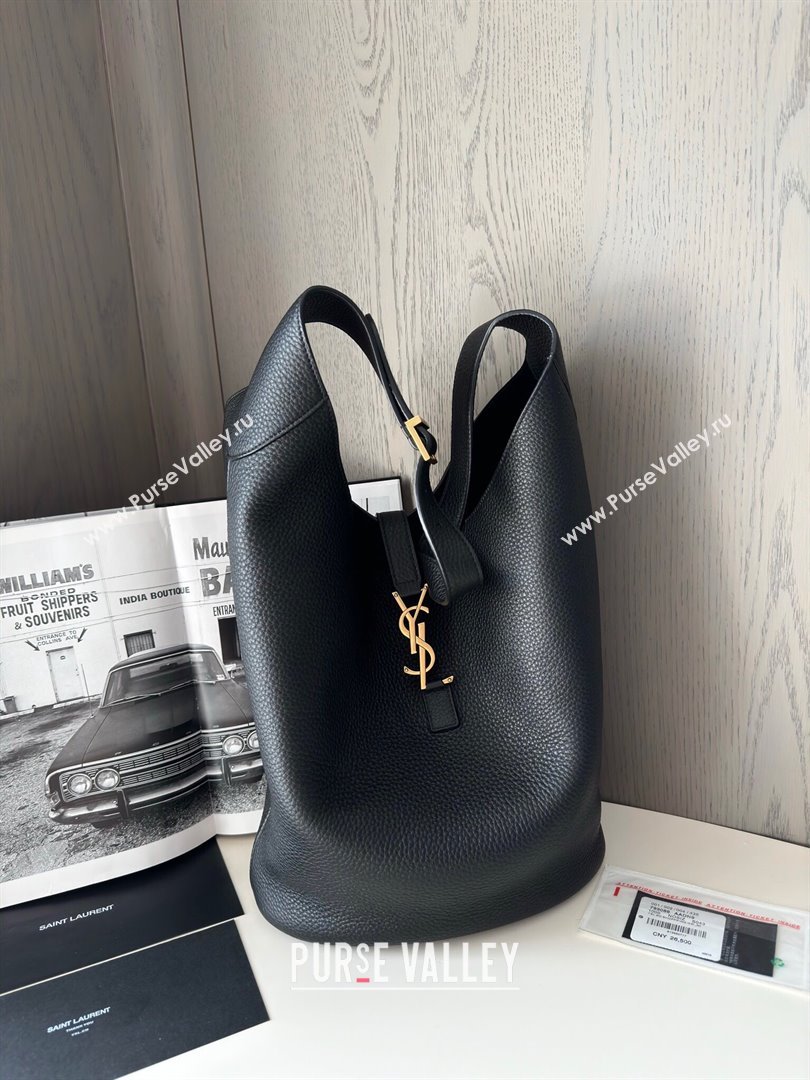 Saint Laurent LE 5 À 7 Hobo in Grained Leather 793088 Black 2024 Top Quality (HS-24121318)