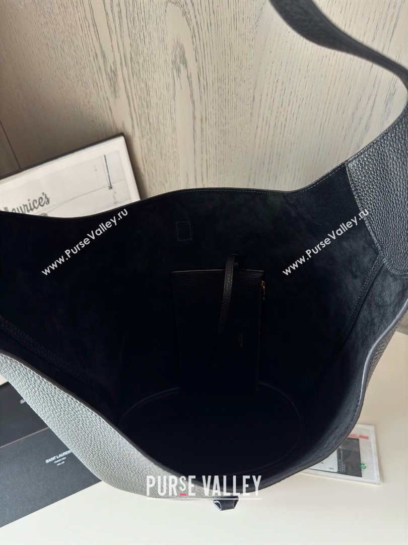 Saint Laurent LE 5 À 7 Hobo in Grained Leather 793088 Black 2024 Top Quality (HS-24121318)