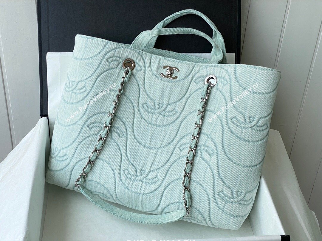 Chanel Denim Shopping Bag 2366 Light Blue 2024 (SM-24061806)