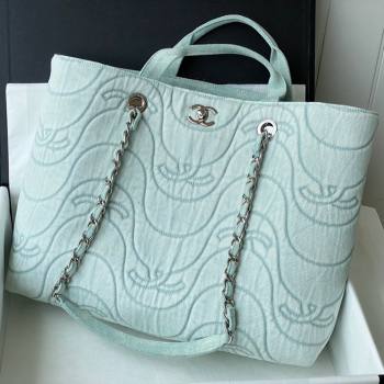 Chanel Denim Shopping Bag 2366 Light Blue 2024 (SM-24061806)