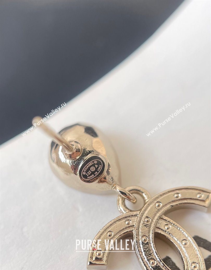 Chanel Strass CC Pendant Earrings 2025 0725 (YF-250725124)