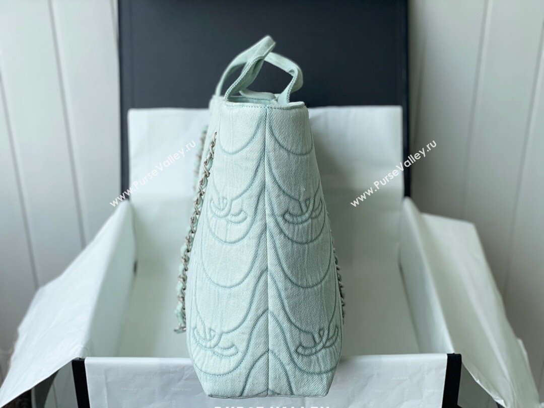 Chanel Denim Shopping Bag 2366 Light Blue 2024 (SM-24061806)