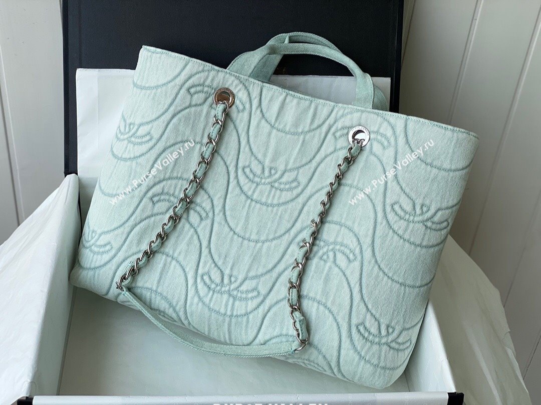 Chanel Denim Shopping Bag 2366 Light Blue 2024 (SM-24061806)