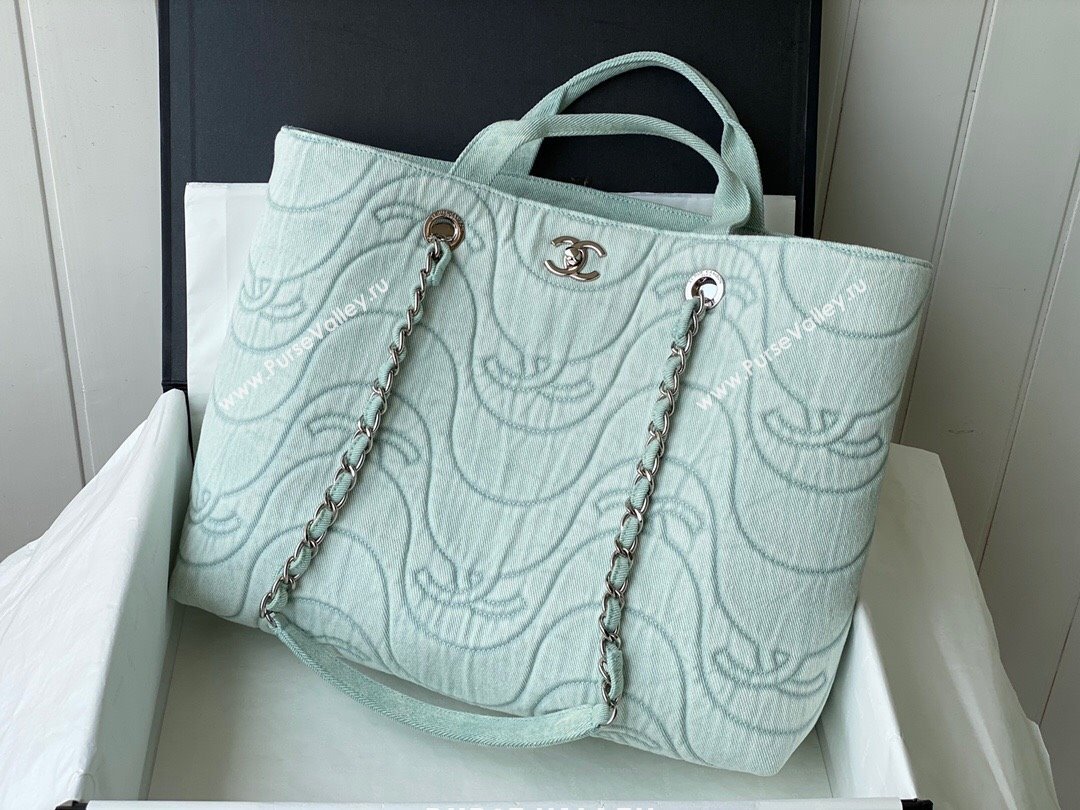 Chanel Denim Shopping Bag 2366 Light Blue 2024 (SM-24061806)