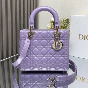 Dior Medium Lady Dior Bag in Purple Cannage Lambskin 2024 (XXG-24110817)