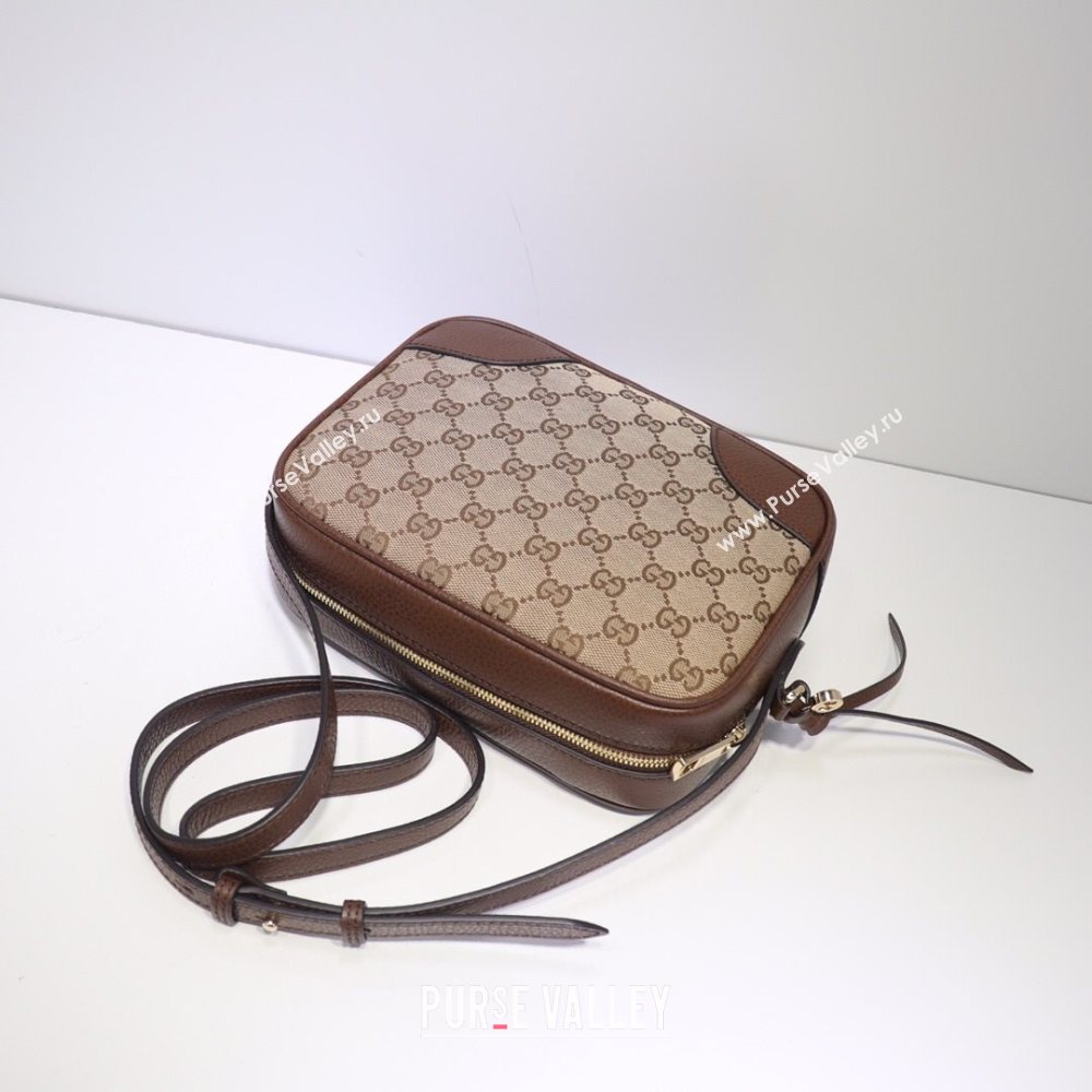 Gucci GG Canvas Camera Bag 387360 Dark Brown 2021 (DLH-21031829)